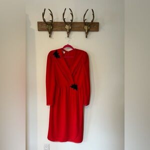 Vintage bright cherry red dress!